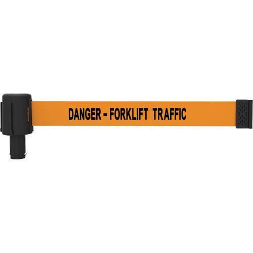 Banner Stakes  PL4062  PLUS Banner Cassette, Danger - Forklift Traffic, 15', Orange Tape - Each