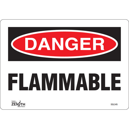 Zenith Safety Products ""Flammable"" Sign  (Each)-Click on options for variations & Details.