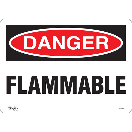 Zenith Safety Products ""Flammable"" Sign  (Each)-Click on options for variations & Details.