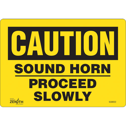 Zenith Safety Products ""Proceed Slowly"" Sign  (Each)-Click on options for variations & Details.