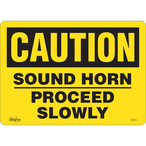 Zenith Safety Products ""Proceed Slowly"" Sign  (Each)-Click on options for variations & Details.