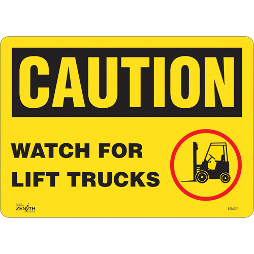 Zenith Safety Products ""Watch For Lift Trucks"" Sign  (Each)-Click on options for variations & Details.