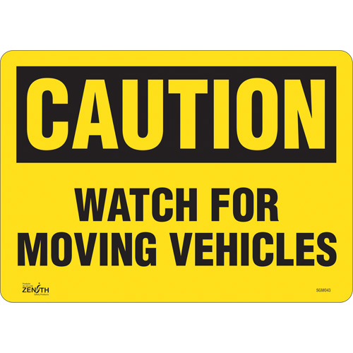 Zenith Safety Products ""Watch For Moving Vehicles"" Sign  (Each)-Click on options for variations & Details.