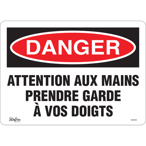 Zenith Safety Products ""Prendre Garde À Vos Doigts"" Sign  (Each)-Click on options for variations & Details.