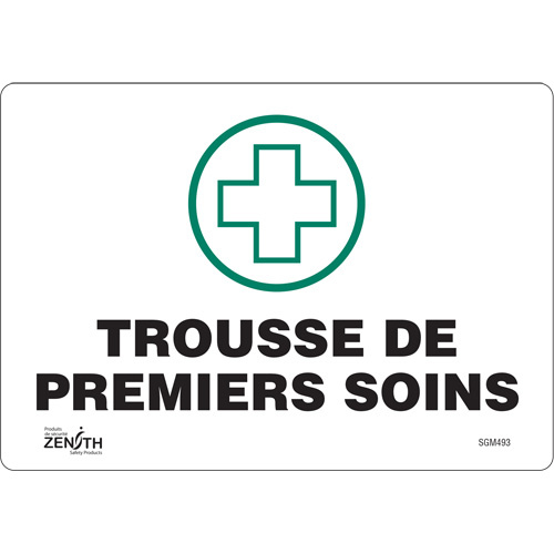 Zenith Safety Products ""Premiers Soins"" Sign  (Each)-Click on options for variations & Details.