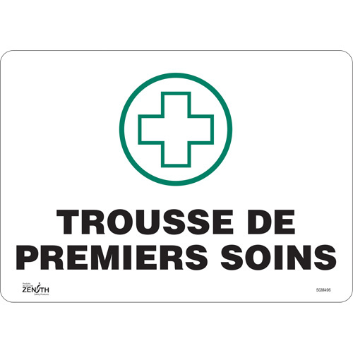 Zenith Safety Products ""Premiers Soins"" Sign  (Each)-Click on options for variations & Details.