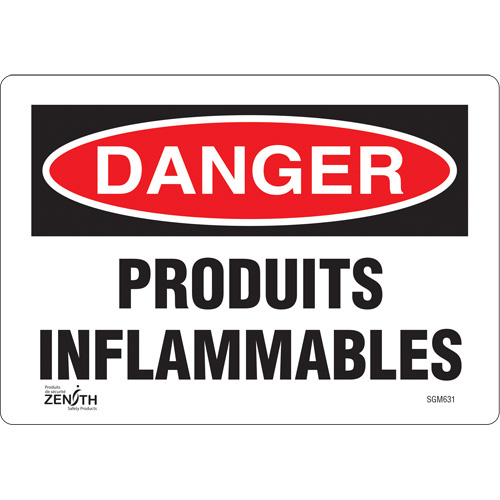 Zenith Safety Products ""Produits Inflammables"" Sign  (Each)-Click on options for variations & Details.