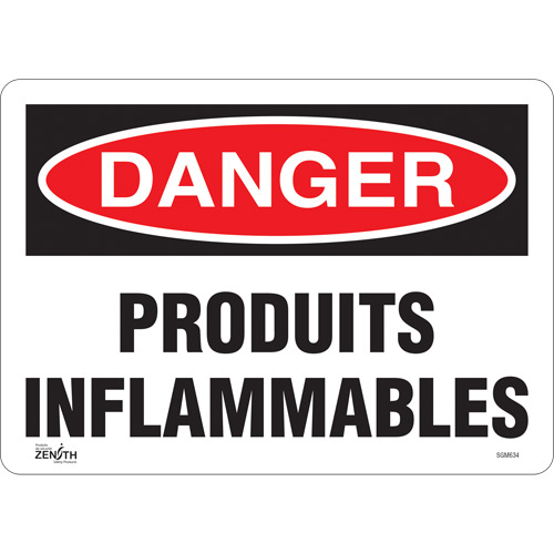 Zenith Safety Products ""Produits Inflammables"" Sign  (Each)-Click on options for variations & Details.