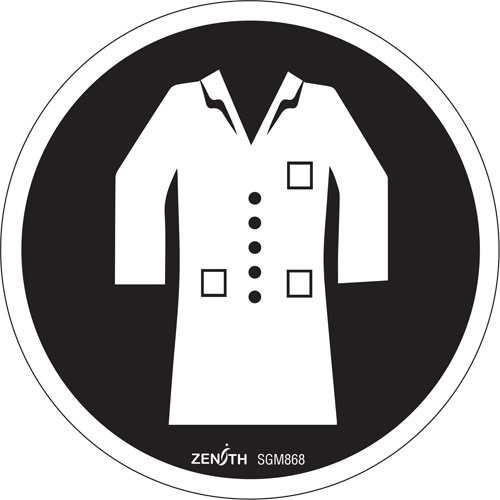Zenith Safety Products Lab Coat Required CSA Standard Safety Sign  (Each)-Click on options for variations & Details.
