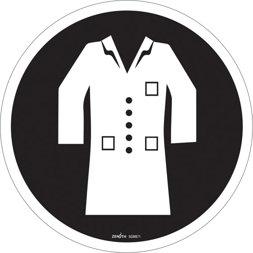 Zenith Safety Products Lab Coat Required CSA Standard Safety Sign  (Each)-Click on options for variations & Details.