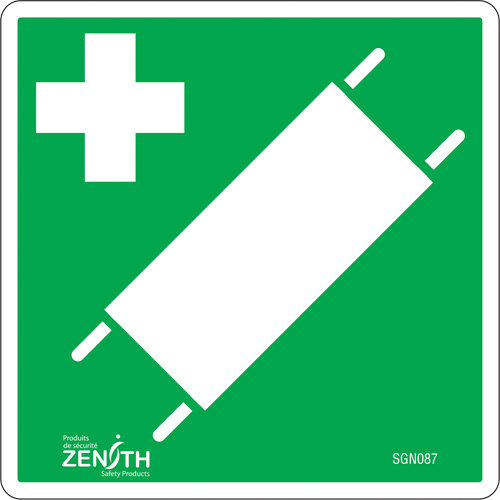 Zenith Safety Products First Aid Stretcher CSA Standard Safety Sign  (Each)-Click on options for variations & Details.