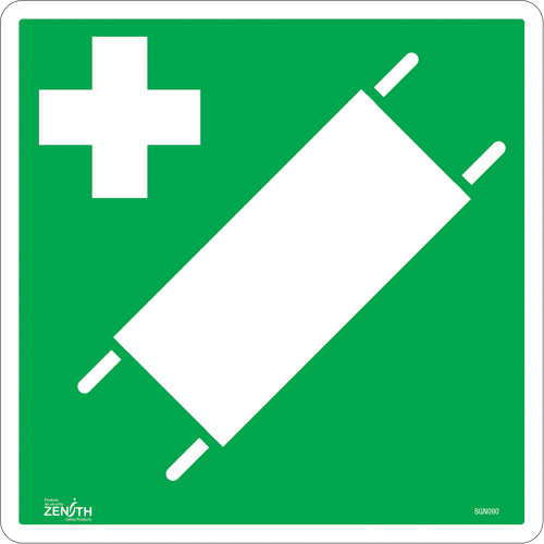 Zenith Safety Products First Aid Stretcher CSA Standard Safety Sign  (Each)-Click on options for variations & Details.