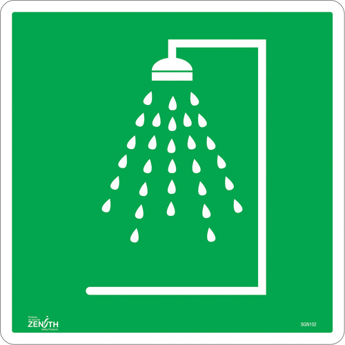 Zenith Safety Products Emergency Shower CSA Standard Safety Sign  (Each)-Click on options for variations & Details.