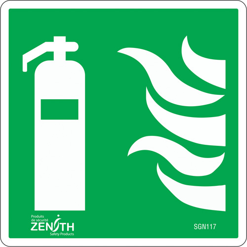 Zenith Safety Products Fire Extinguisher CSA Standard Safety Sign  (Each)-Click on options for variations & Details.