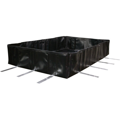 Enpac  48-10242-BK-SS  Stinger Berm, 3591 US gal. Capacity, 24' W x 10' L x 24" H, L-Bracket - Each