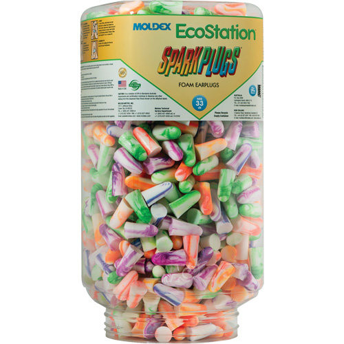 Moldex  6704  EcoStation? SparkPlugs<sup>?</sup> Earplug Refill, Bulk - Canister - Box of 500 Pairs