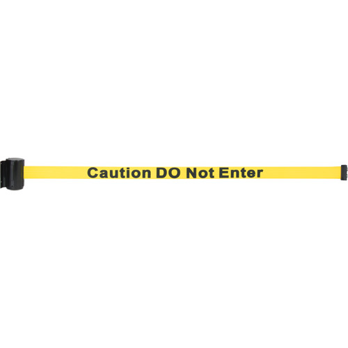 Zenith Safety Products  Magnetic Tape Cassette for Build-Your-Own Crowd Control Barrier, Caution Do Not Enter, 7', Yellow Tape - Each
