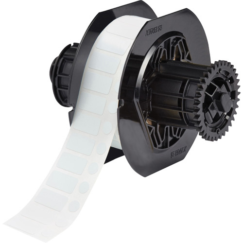 Brady  B33-181-492  B33 Series Chemical Resistant Laboratory & Vial Top Labels, Polyester, 1" L x 0.5" H, White - Roll of 2000