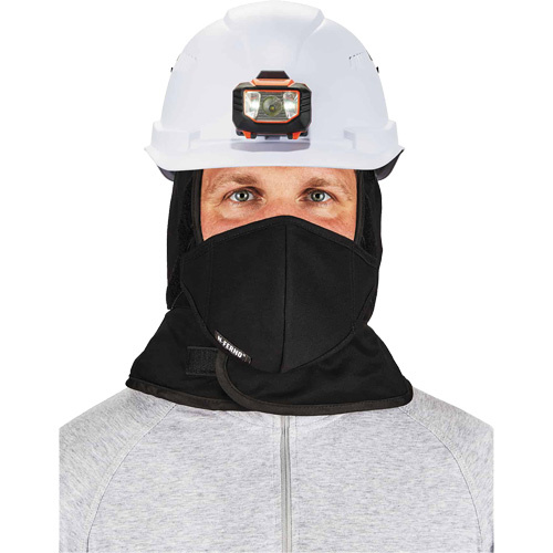 Ergodyne  16871  N-Ferno<sup>?</sup> Winter Hard Hat Liner with Mouthpiece, Fleece Lining, One Size, Black - Each