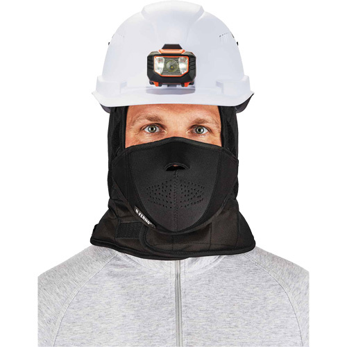 Ergodyne  16878  N-Ferno<sup>?</sup> 3-Layer Winter Hard Hat Liner with Mouthpiece, Fleece Lining, One Size, Black - Each