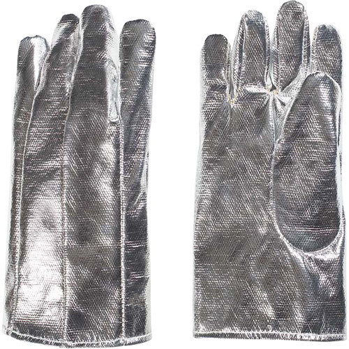 Natpro 1424-164 Heat Resistant Gloves, Aluminized/Kevlar, One Size, Protects Up To 800° F (426.66° C)-(Pair)