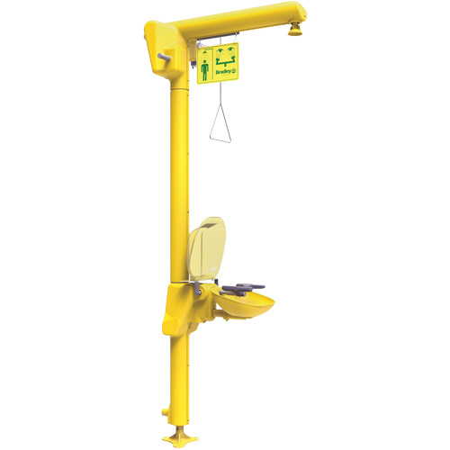 Bradley S19-304GAB Halo Heat Trace Shower & Eye/Face Wash Unit, Pedestal-(Each)
