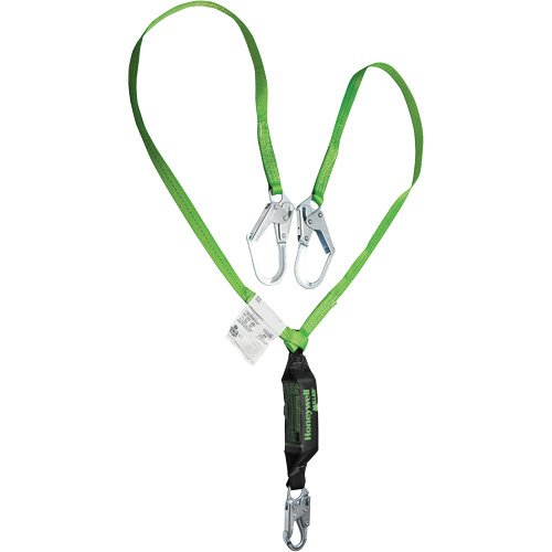 Honeywell  M2FSFR-WS6C  Miller<sup>?</sup> HP? Shock-Absorbing Lanyard, 6', Locking Rebar Hook Center, Locking Snap Hook Leg Ends, Polyester - Each