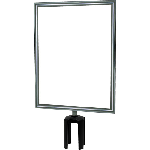 Tensator  HDSC-1P-1114HD-V  Heavy-Duty Vertical Sign Holder with Tensabarrier<sup>?</sup> Post Adapter, Polished Chrome - Each