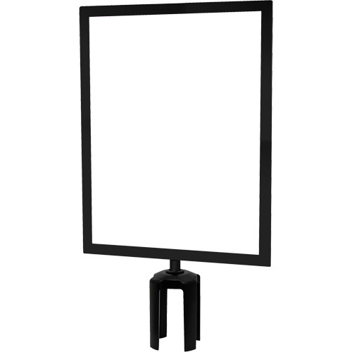Tensator  HDSC-33-1114HD-H  Heavy-Duty Horizontal Sign Holder with Tensabarrier<sup>?</sup> Post Adapter, Black - Each