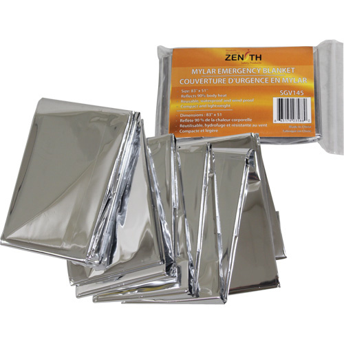 Zenith Safety Products  Emergency Blanket, Aluminized Polyester - Each
