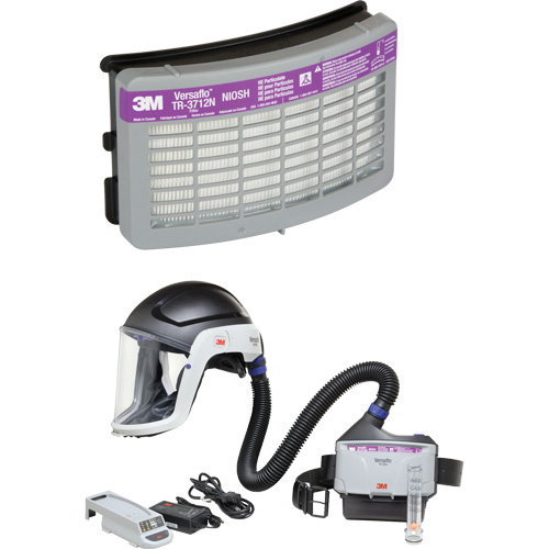 3M  Versaflo? Heavy Industry PAPR Kit, Hard Hat & Faceshield, Lithium-Ion Battery - Each