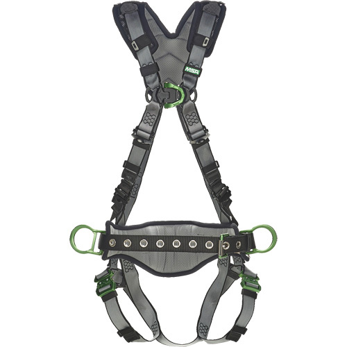 MSA  10195126  V-Fit Full Body Harness with Shoulder Pads, CSA Certified, Class ADLP, Large/Medium, 400 lbs. Cap. - Each