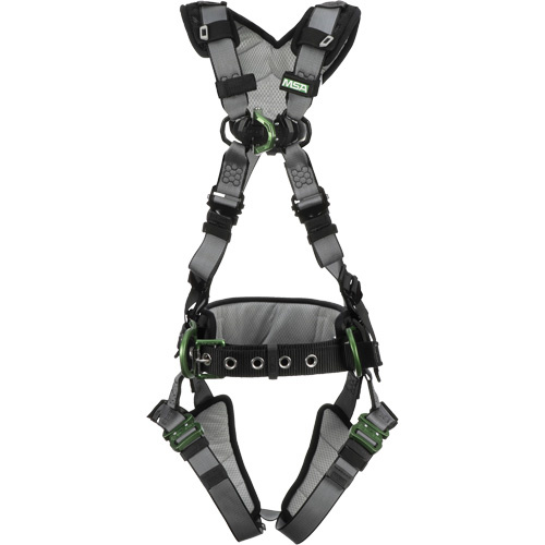 MSA  10195157  V-Fit Full Body Harness with Shoulder & Leg Pads, CSA Certified, Class ADLP, Large/Medium, 400 lbs. Cap. - Each
