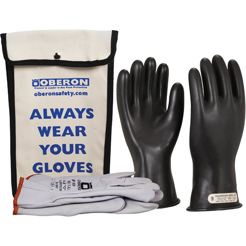 Oberon  GLVKT-BRC0-1110  GLVKT-BRC0-11 Rubber Electrical Glove Kit, ASTM Class 0, Size 10, 11" L - Each
