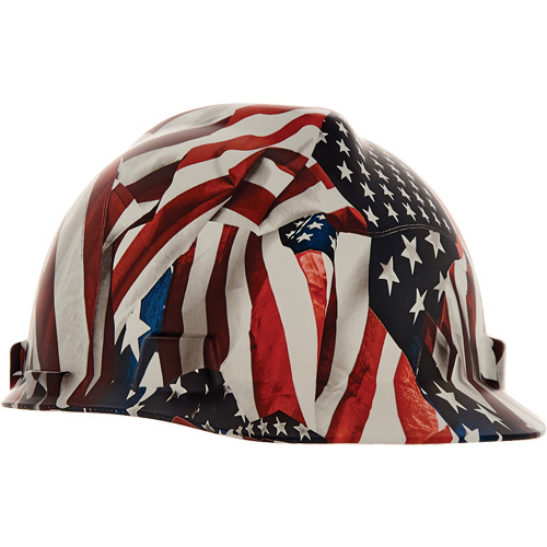 MSA 10204771 V-Gard Hydro Dip Hard Hat, CSA Type 1, Ratchet Suspension, Non-Vented-(Each)