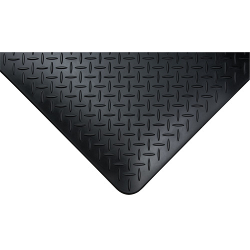 Zenith Safety Products  Anti-Fatigue Matting, Diamond, 1-2/3' x 3-1/4' x 3/4", Black, Polyurethane - Each