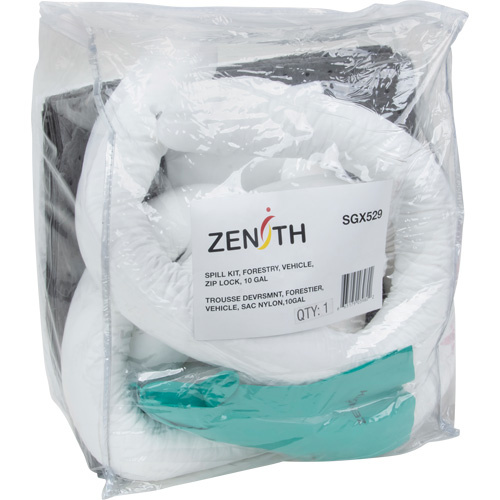 Zenith Safety Products  Spill Kit, Oil Only/Universal, Bag, 10 US gal. Absorbancy - Each