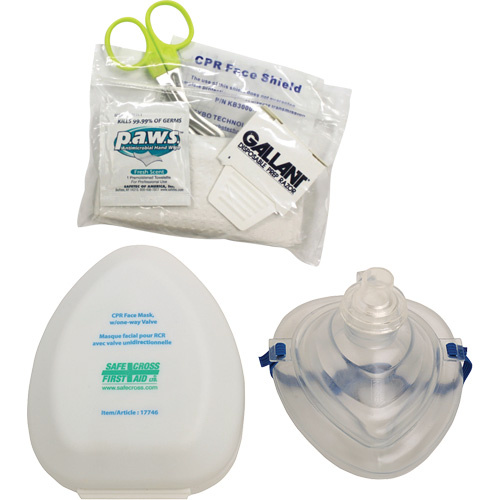 CPR Pocket Face Mask & Accessories Kit, Reusable Mask, Class 2-(Each)