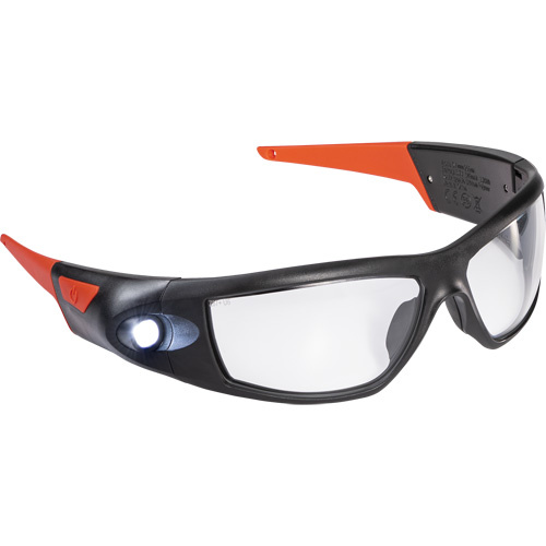 Coast 30376 SPG500 Rechargeable Inspection Beam Safety Glasses, Clear Lens, ANSI Z87+-(Each)