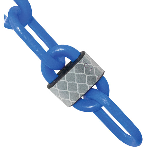 Mr. Chain 52006-100 100' Reflective Plastic Chain Barrier, Blue-(Each)