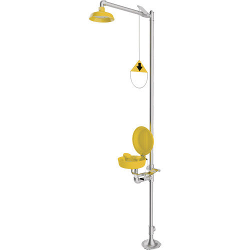 Encon 01050266P20PBC Combination Emergency Shower & Eyewash Station, Pedestal-(Each)