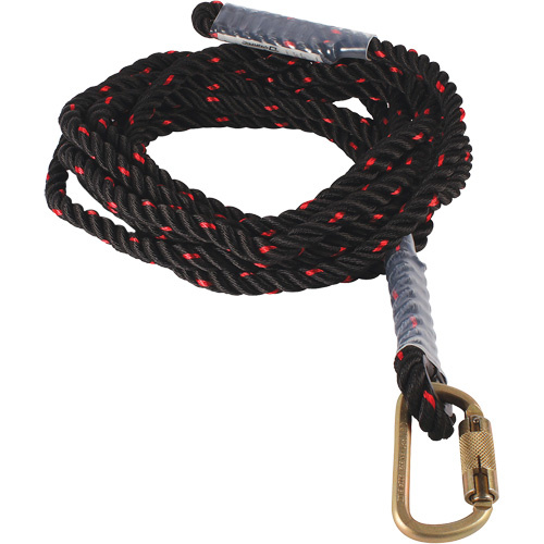 Protective Industrial Products  FP16EPS/100  Dynamic™ Vertical Rope Lifeline with Carabiner - Each