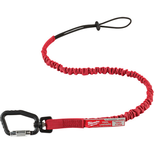 Milwaukee  48-22-8810  Locking Tool Lanyard, Bungee, Carabiner/Loop - Each