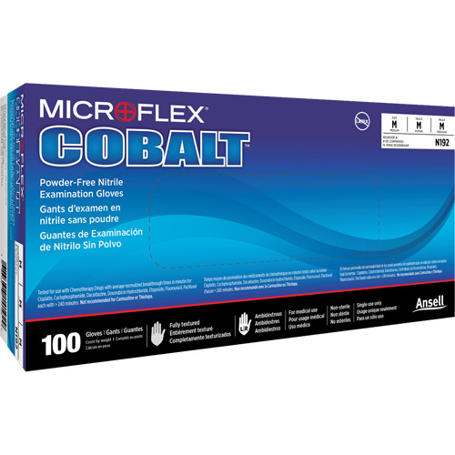 Ansell Microflex® Cobalt® N19 Multi-Purpose Exam Gloves  (Box of 100)-Click on options for variations & Details.