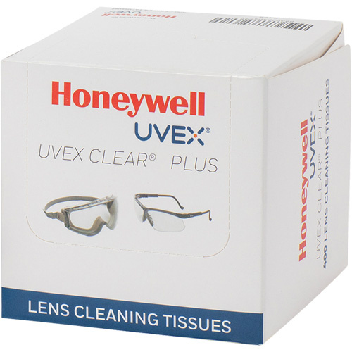 Honeywell  S475  Uvex Clear<sup>?</sup> Plus Lens Tissues, 4.125" x 3.96" - Box of 400
