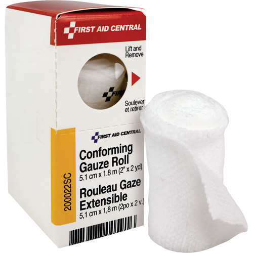 First Aid Central 200022SC SmartCompliance<sup>?</sup> Refill Conforming Stretch Gauze Bandage, Roll, 6' L x 2" W, Sterile, Medical Device Class 1 - Each