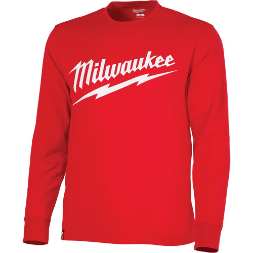 Milwaukee Heavy-Duty Long-Sleeved T-Shirt with Milwaukee® Logo  (Each)-Click on options for variations & Details.
