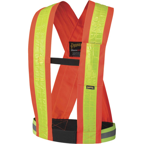 Pioneer  V1040950-O/S  5593 Safety Sash, High Visibility Orange, Yellow Reflective Colour, One Size - Each