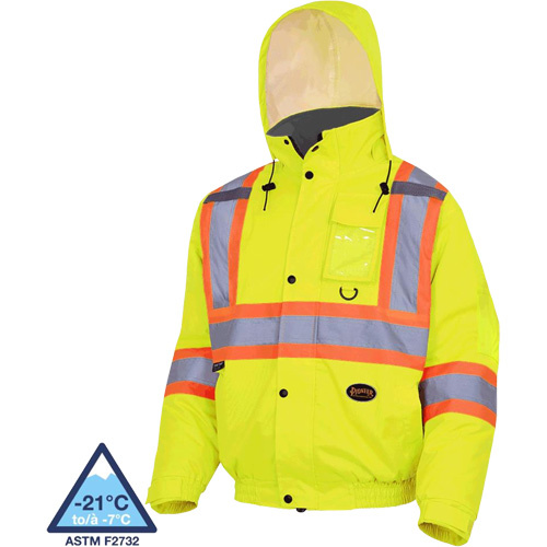 Pioneer 5033 Waterproof Winter Quilted Safety Bomber Jacket  (Each)-Click on options for variations & Details.