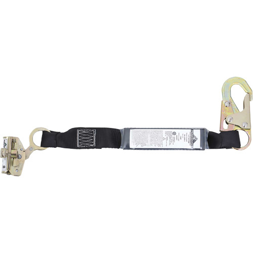 Peakworks  V8103162  SA-3206-2 Shock Absorbing Lanyard, 2', Snap Hook Center, Snap Hook Leg Ends, Polyester - Each